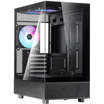 SilverStone ミニタワーケース Lucid 04 印象的な270°視野角を有するパノラマ効果のMicro-ATXケース SST-LD04-B-ARGB SILVER STONE(シルバーストーン)