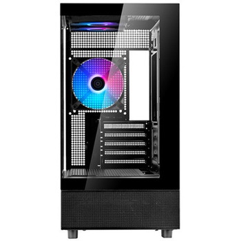 SilverStone ミニタワーケース Lucid 04 印象的な270°視野角を有するパノラマ効果のMicro-ATXケース SST-LD04-B-ARGB SILVER STONE(シルバーストーン)