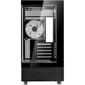 SilverStone ミニタワーケース Lucid 04 印象的な270°視野角を有するパノラマ効果のMicro-ATXケース SST-LD04-B-ARGB SILVER STONE(シルバーストーン)