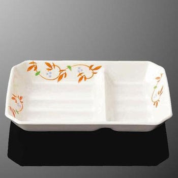 紅からくさ 角仕切皿 小 マルケイ(国際化工)