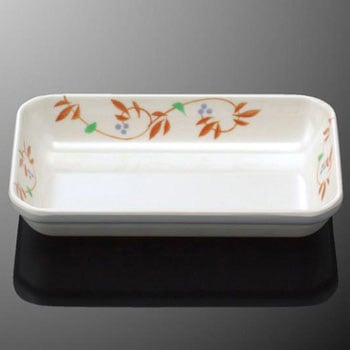 紅からくさ 隅切深角皿 大(身) マルケイ(国際化工)