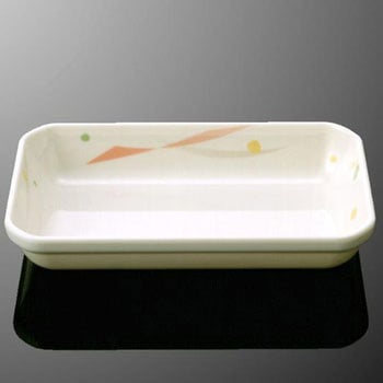 彩花 隅切深角皿 大(身) マルケイ(国際化工)