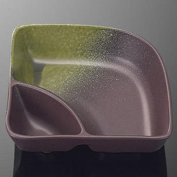 陶漆 仕切付角小鉢 マルケイ(国際化工)