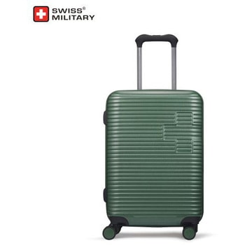 MOTIVAN(モティバン) スーツケース 55cm Sサイズ(機内持込可)/43L/5cm拡張/TSAロック/スーツケースカバー・ネームタグ付/グリーン SWISS MILITARY