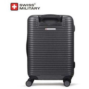 MOTIVAN(モティバン) スーツケース 55cm Sサイズ(機内持込可)/43L/5cm拡張/TSAロック/スーツケースカバー・ネームタグ付/カーボングレー SWISS MILITARY