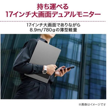 17インチ モバイルモニター(2560x1600/IPS/アンチグレア/TypeCx2/miniHDMI/オートピボット/スピーカー/縦横表示対応スタンド/3年保証) LG