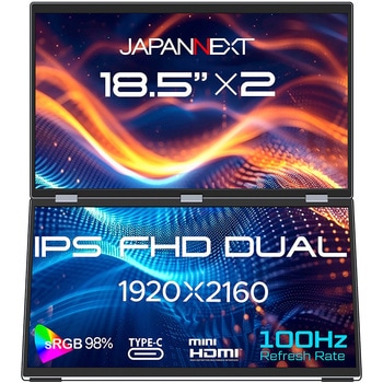 モバイル 18.5型/1920×1080/Mini-HDMI×2、Type-C×3/シルバー/2年保証 - JAPANNEXT