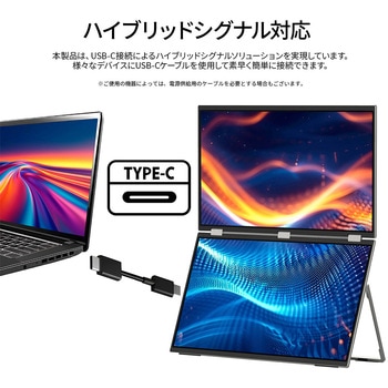 モバイル 18.5型/1920×1080/Mini-HDMI×2、Type-C×3/シルバー/2年保証 JAPANNEXT