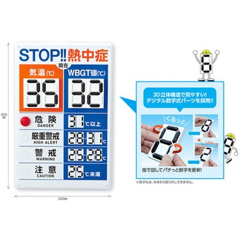 緑十字 デジタル数字式熱中症予防表示板 日本緑十字社