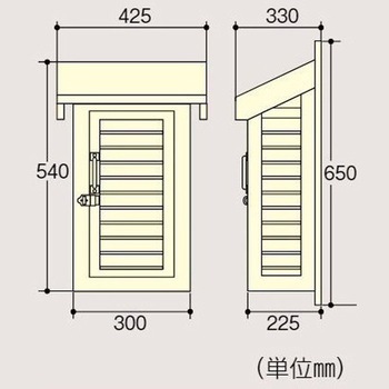 壁掛型百葉箱/片屋根 マイゾックス