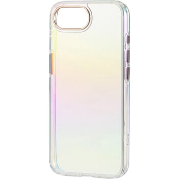 iPhone 16e ケース ハイブリッド カバー 衝撃吸収 カメラレンズ保護設計 ストラップホール付 オーロラ エレコム