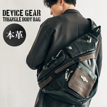 DEVICE gear 本革トライアングル ボディバッグ ショルダーバッグ スリングバッグ - トップハウス