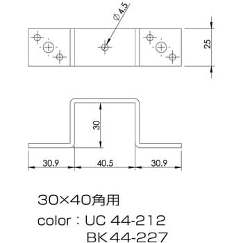 平角型角バンド(鉄/黒塗装) 大里