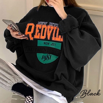 ビッグシルエット プルオーバー カレッジロゴ プリント スウェット トレーナー トップハウス