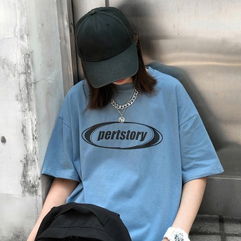 ビッグシルエット ストリート ルーズスタイル プリント 半袖 Tシャツ トップハウス