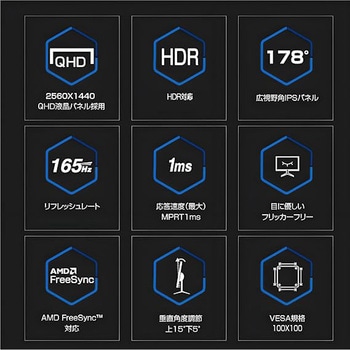 27インチ QHD165Hzゲーミングモニター - WIS