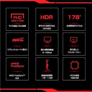 27インチ FHD360Hzゲーミングモニター WIS