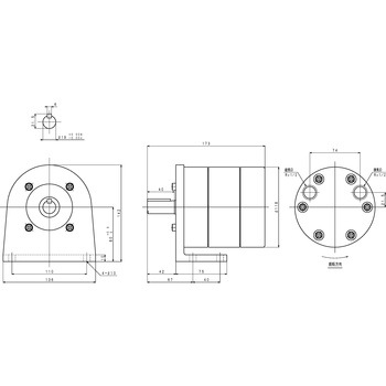 エアモータ単体/VAシリーズ 三栄精機製作所