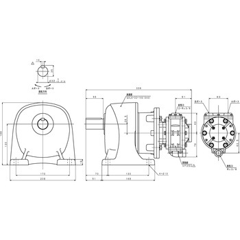 減速機付エアモータ/VF小型シリーズ(ベース) 三栄精機製作所