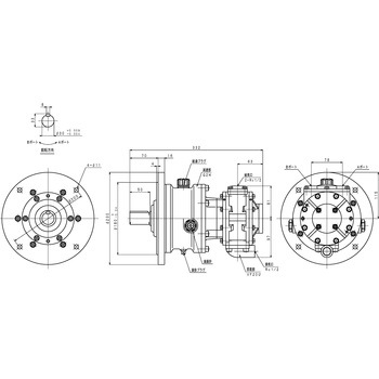減速機付エアモータ/VF低減速比シリーズ(フランジ) 三栄精機製作所