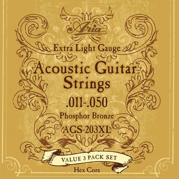 アコースティックギター用弦 Extra Light .011-.050 Aria(アリア)