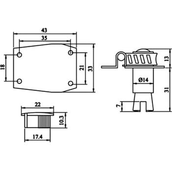 ベース用 (4連) 糸巻き Aria(アリア)