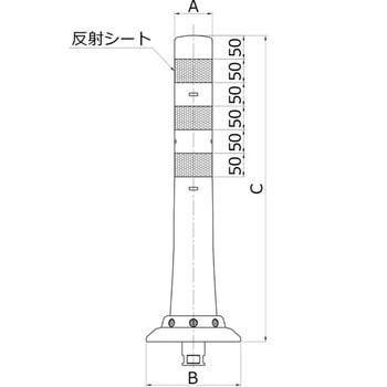 可動式・1本脚KCタイプΦ200 ニッタ化工品