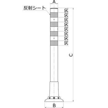 接着式SCタイプΦ200 ニッタ化工品 ガイドポスト 【通販モノタロウ】