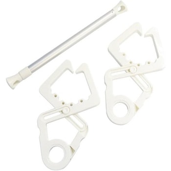 室内干し用 クロスフック 2個組ポール付 オーエ