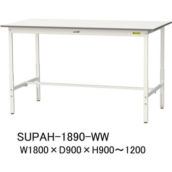 軽量作業台/耐荷重150kg_高さ調整H900～1200_ワークテーブル150シリーズ 山金工業