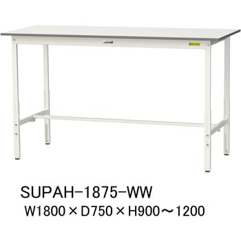 軽量作業台/耐荷重150kg_高さ調整H900～1200_ワークテーブル150シリーズ 山金工業