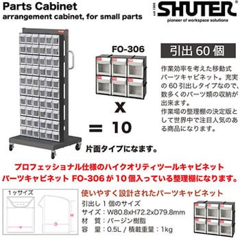 パーツ整理棚 片面セット SHUTER パネルラック(コンテナラック)本体 【通販モノタロウ】