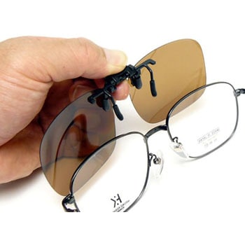 CU-1Lブラウン偏光 クリップ跳ね上げサングラス CU (UVカット/偏光レンズ) クリアー光学 18764875