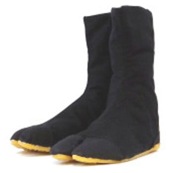 子供たび (縫付) 7枚 (黒) - 力王