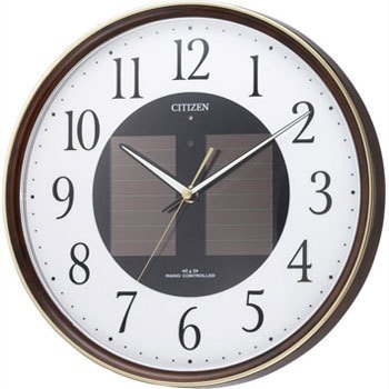 CITIZEN ソーラー電源電波時計　エコライフシリーズ4MY807-023 4MY807-023 電波掛け時計 ソーラー電源タイプ 1個 リズム(旧：リズム