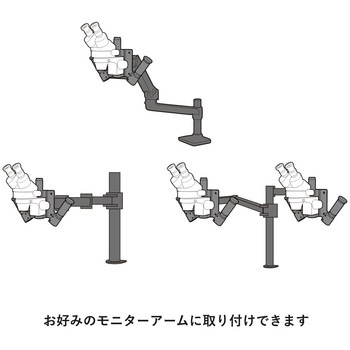 <モニターアーム取付>実体顕微鏡シリーズ マイクロネット