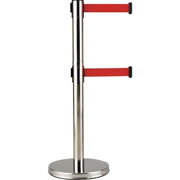 (直送品)緑十字 ベルトパーテーション 本体:ブラック ベルト:黒 UBP-BK 高さ890mm スチール製 332135 SU-661-800-7 テラモト ベルトパーテーションスタンドUNステン ベルト