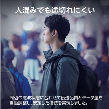 ワイヤレスイヤホン Bluetooth 5.2 ハイレゾ LDAC対応 アクティブ ノイズキャンセリング 耳せん機能 エレコム