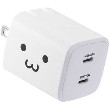 USB Type-C 充電器 PD 40W PPS 高速充電 USB-C ×2 折りたたみ式プラグ 小型 軽量 エレコム