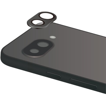 Google Pixel 9a レンズカバー カメラ保護 ガラスフィルム アルミフレーム 高透明 強化ガラス 表面硬度10H 指紋防止 ブラック エレコム