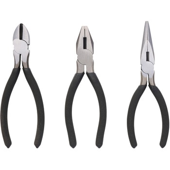 プライヤーセット ペンチセット 3点組 【ペンチ(150mm)/ニッパー(160mm)/ラジオペンチ(160mm)】 DIY 工具 エレコム