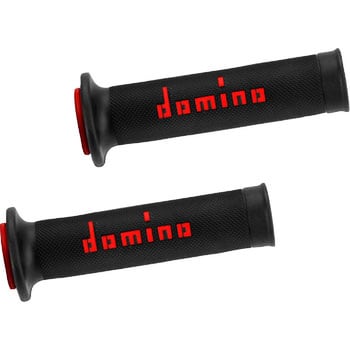 domino (ドミノ) ハンドルバーグリップ レースタイプ (TZグリップ) 126mm サーモプラスチックゴム ブラックxレッド A01041C4240