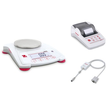 ポータブル天びん(スカウトSPXシリーズ)+プリンタ+RS232インターフェイスキットセット オーハウス