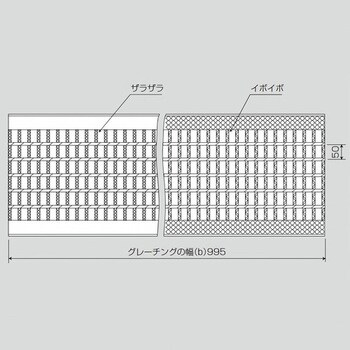 R5mu32 24 圧接型グレーチングu字溝側溝用 並目ザラザラ ダイクレ 1枚 通販モノタロウ 18794056