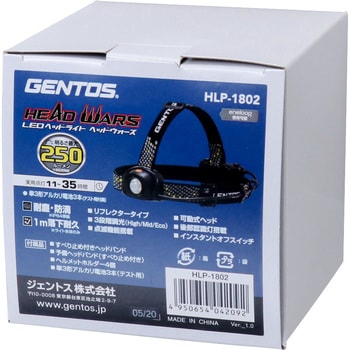 Ledヘッドライト Hlp 1802 Gentos ヘッドライト本体 通販モノタロウ Hlp 1802