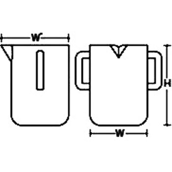 MIZUHO（瑞穂化成）:ポリ両手付ビーカー 20L No.0519 NO.0519-