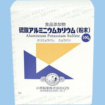 硫酸アルミニウムカリウム (ミョウバン末) 1個(500g) 小堺製薬 【通販