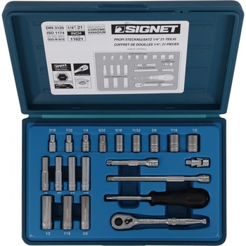 1/4DR 21PC インチ ソケットレンチセット SIGNET(シグネット)