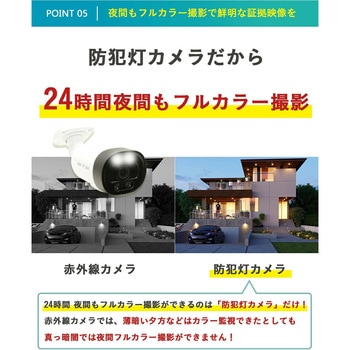 WTW塚本無線 PoE4ch録画装置+800万画素防犯カメラ2台セット 塚本無線
