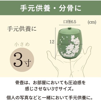 カメオ桜 グリーン3寸 - フィットポスト